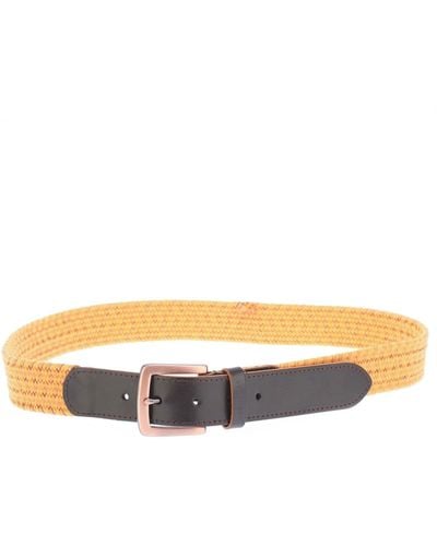 Ted Baker Galan Leather Woven Belt - Yellow