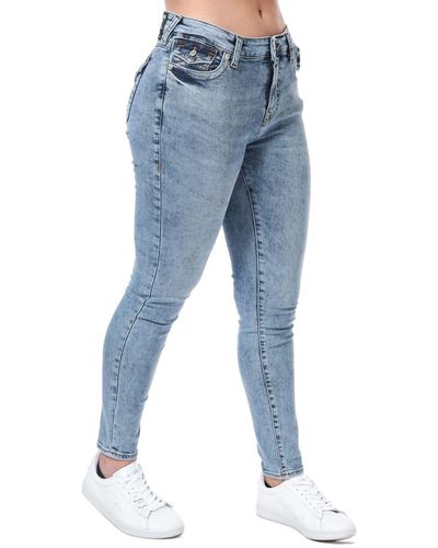 True Religion Jennie Mid Rise Flap Pocket Jeans - Blue