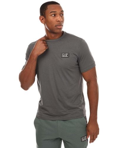 EA7 Logo Series Cotton T-shirt - Grey