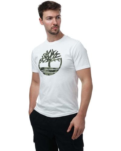 Timberland Northwood Camo Logo T-shirt - White
