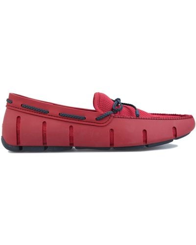 Swims Braided Lace Loafer - Red