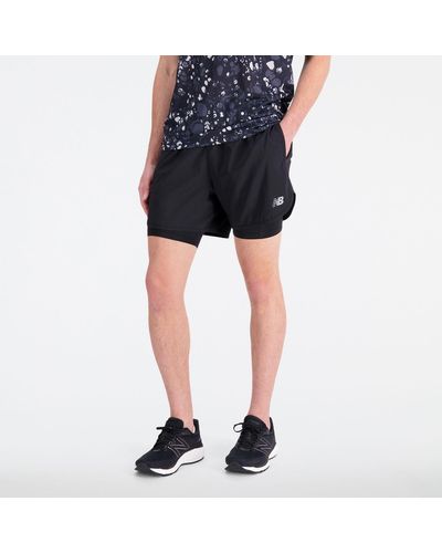 New Balance Accelerate Pacer 5 Inch 2-in-1 Shorts - Black
