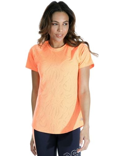 New Balance Qspd Fuel Jacquard T-shirt - Orange
