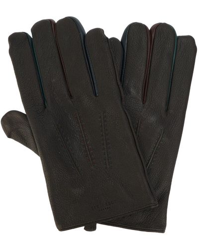 Ted Baker Parmed Leather Gloves - Black