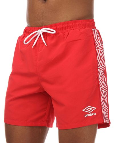 Umbro Tape Swim Shorts - Red