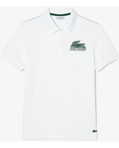 Lacoste Cotton Mini-pique Polo Shirt - White