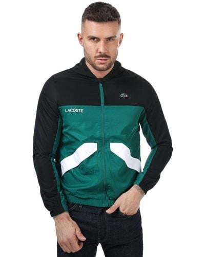 Lacoste Hooded Colourblock Zip Jacket - Green