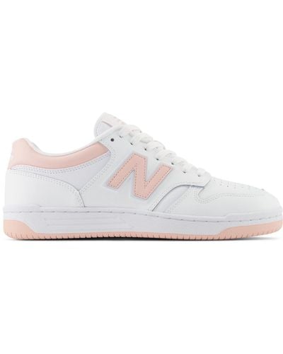 New Balance 480 Low Lace Up Trainers - White