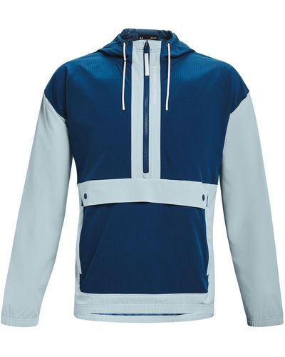 Under Armour Ua Rush Woven Popover Hoody - Blue