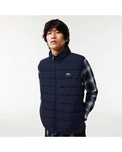Lacoste Padded Water-resistant Vest - Blue
