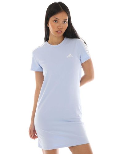 adidas Essentials 3-stripes T-shirt Dress - Blue