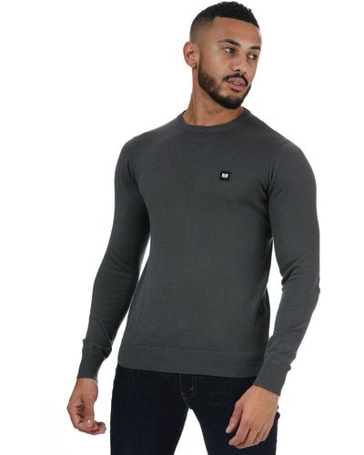 Weekend Offender Silver Cotton Crew Knit - Grey
