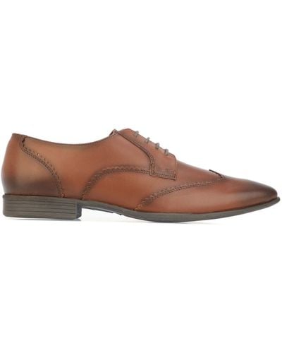 Lambretta Blair Leather Wing Tip Shoes - Brown