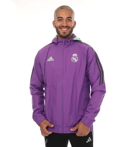 adidas Real Madrid 2022/23 All-weather Jacket - Purple