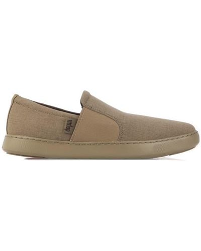 Fitflop Collins Soft Canvas Slip On Loafers - Natural