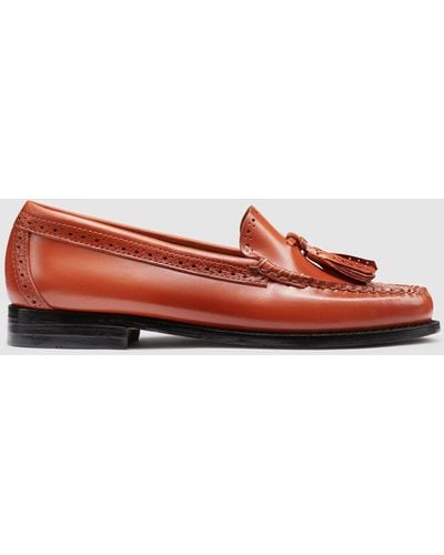 G.H. Bass & Co. Estelle Tassel Weejuns Loafer Shoes - Red