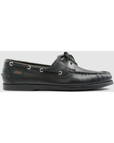 G.H. Bass & Co. Leather Hampton Boat Shoes - Black