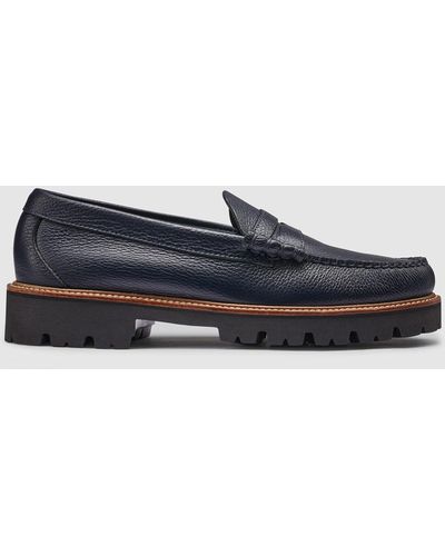 G.H. Bass & Co. Larson Softy Super Lug Weejuns Loafer Shoes - Blue