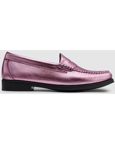 G.H. Bass & Co. Whitney Easy Metallic Weejuns Loafer Shoes - Purple