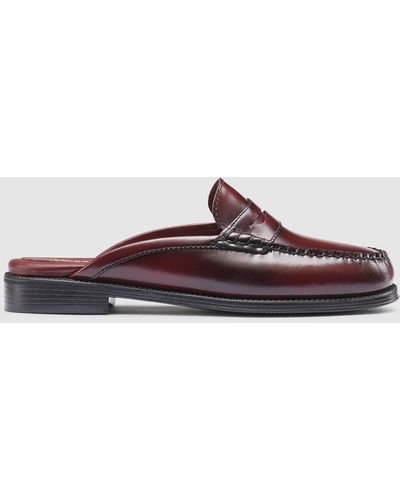 G.H. Bass & Co. Wynn Mule Easy Weejuns Loafer Shoes - Red