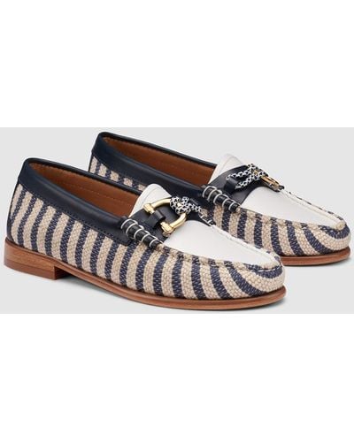 G.H. Bass & Co. Lilly Nautical Weejuns Loafer Shoes - Blue