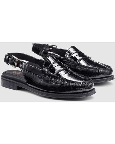 G.H. Bass & Co. Whtiney Sling Back Weejuns Loafer Shoes - Black