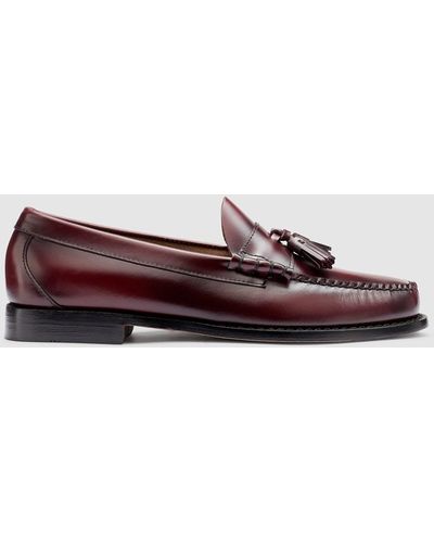 G.H. Bass & Co. Lennox Leather Tassel Weejuns Loafer Shoes - Purple