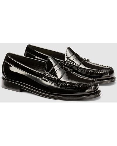 G.H. Bass & Co. Larson Monogram Heritage Weejuns Loafer Shoes - Black