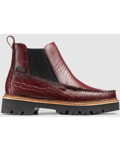 G.H. Bass & Co. Chelsea Croc Super Lug Boot - Red