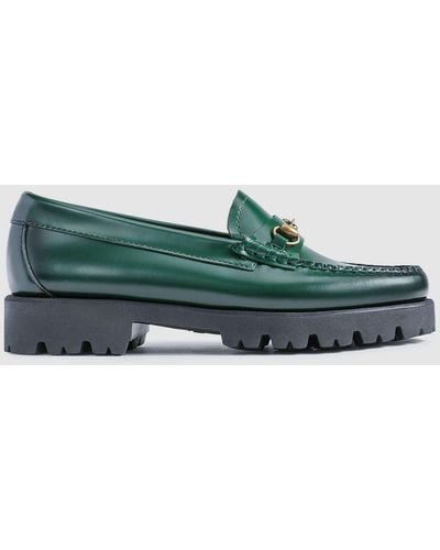 G.H. Bass & Co. Lianna Bit Super Lug Weejuns Loafer Shoes - Green