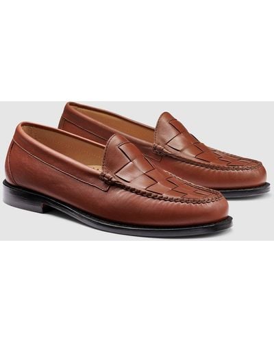 G.H. Bass & Co. Venetian Weave Weejuns Loafer Shoes - Brown