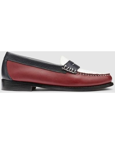 G.H. Bass & Co. Whitney Letterman Weejuns Loafer Shoes - Red