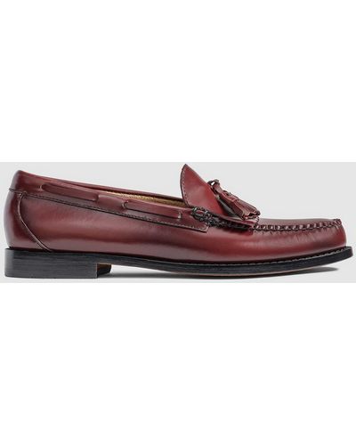 G.H. Bass & Co. Layton Kiltie Tassel Weejuns Loafer Shoes - Red