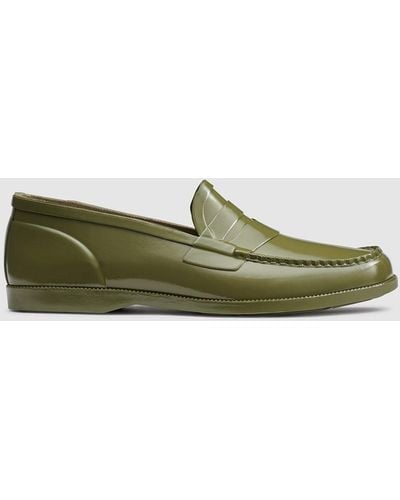 G.H. Bass & Co. Whitney Rubber Rain Loafer Shoes - Green