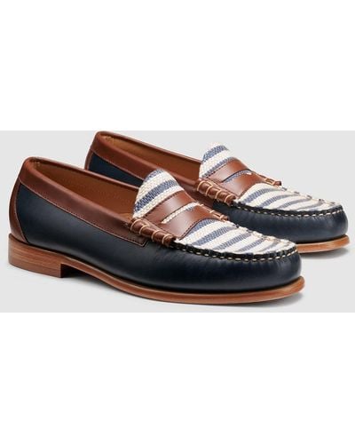 G.H. Bass & Co. Larson Nautical Weejuns Loafer Shoes - Blue