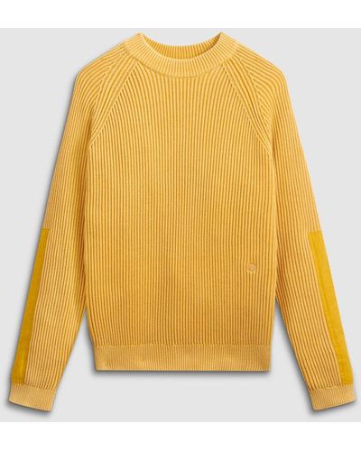 G.H. Bass & Co. Unisex Braeburn Fisherman Sweater - Yellow