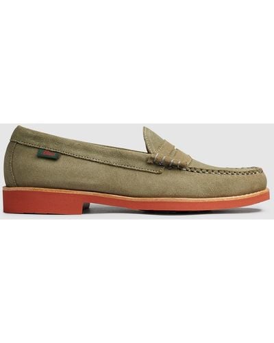 G.H. Bass & Co. Larson Suede Buck Weejuns Loafer Shoes - Green