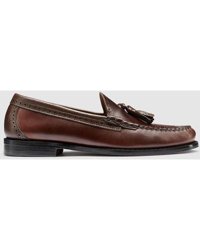 G.H. Bass & Co. Larkin Tassel Brogue Weejuns Loafer Shoes - Brown