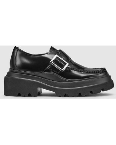 G.H. Bass & Co. Ella Platform Derby Shoes - Black