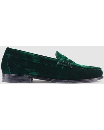 G.H. Bass & Co. Whitney Velvet Weejuns Loafer Shoes - Green