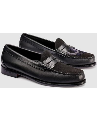 G.H. Bass & Co. Larson Letterman Weejuns Loafer Shoes - Black