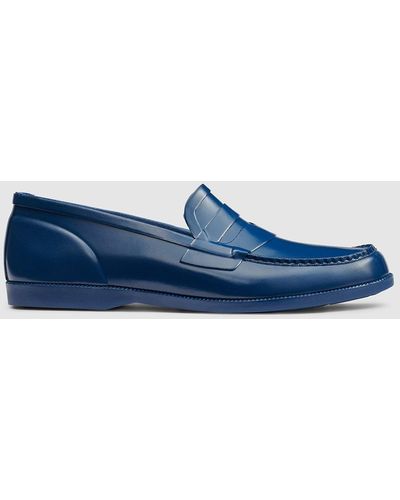 G.H. Bass & Co. Whitney Rubber Rain Loafer Shoes - Blue