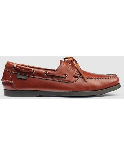 G.H. Bass & Co. Leather Hampton Boat Shoes - Red