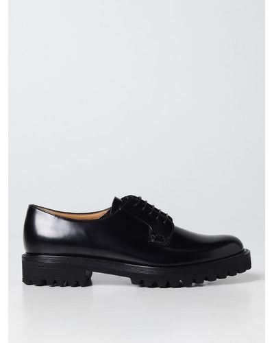 Church's Shannon T Derby Shoes In Brushed Leather - Black