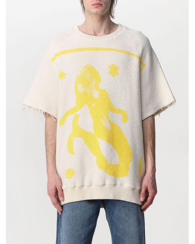MSGM Cotton Sweatshirt With Mermaid Print - Multicolour