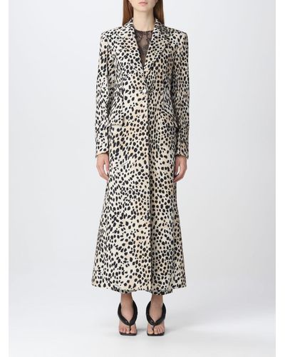 Just Cavalli Coat With Leopard Print - White