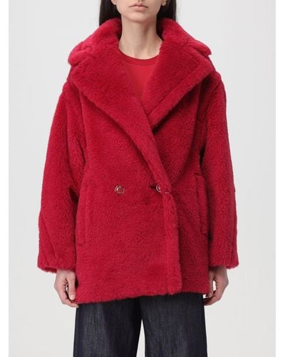 Max Mara Fur Coats - Red