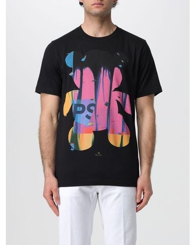 PS by Paul Smith T-shirt in cotone con stampa - Nero