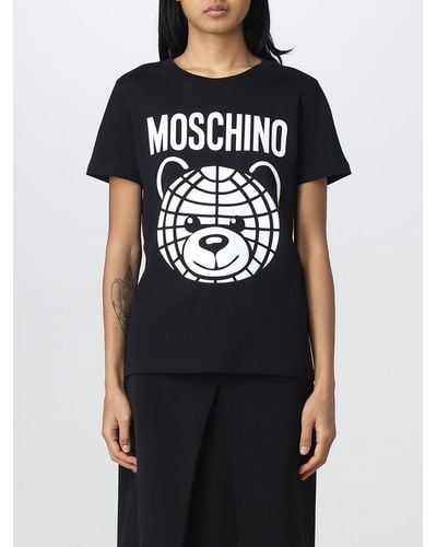 Moschino T-shirt in cotone stampato - Nero