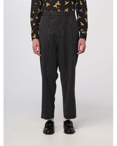 Vivienne Westwood Pantaloni in misto lana e cotone - Nero